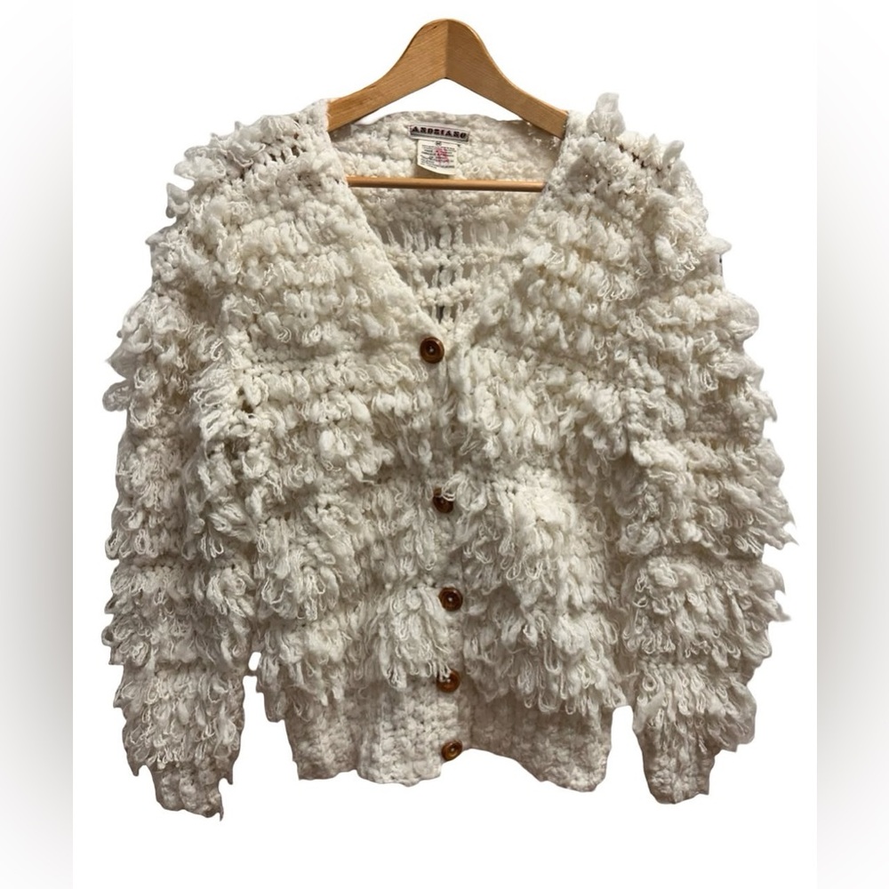 Vintage 80s 90s SHAG boho jacket by Andriano